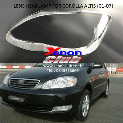 เลนส์ไฟหน้า LENS HEADLAMP FOR COROLLA ALTIS (01-07)
